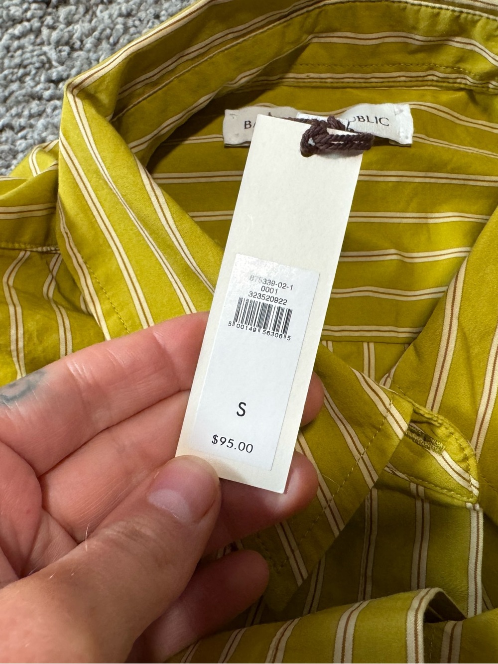 NWT Banana Republic CROPPED COTTON POPLIN SHIRT WITH ELBOW PATCHES - Picture 4 of 4